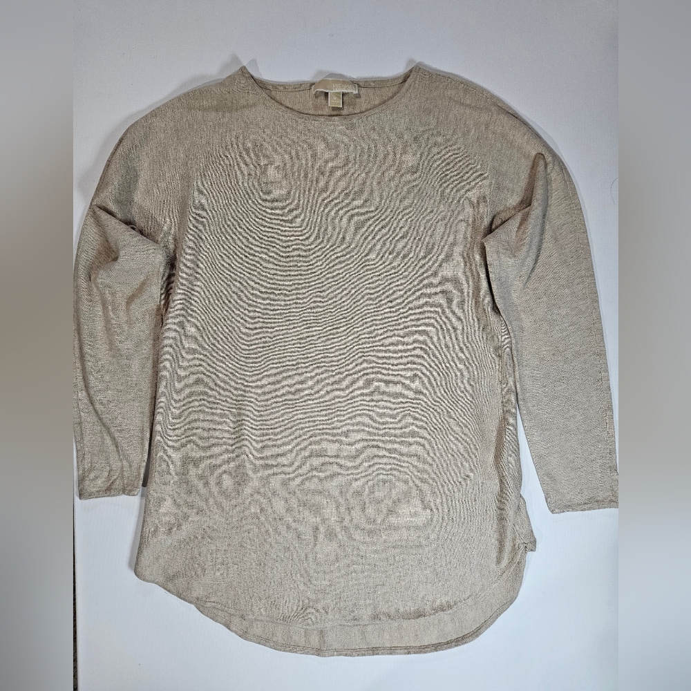 Michael Michael Kors Sweater Womens Medium Oatmeal Heather Long Sleeve‎ Pullover